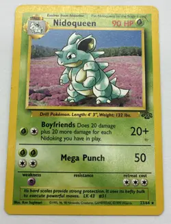 Pokemon TCG Jungle Set Nidoqueen 23/64 LP Non Holo Rare Unplayed - Image 1