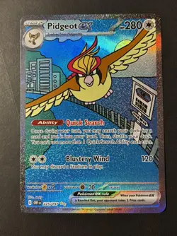 Pidgeot EX 225/197 and Pidgey 207/197 Pokemon TCG Obsidian Flames LOT - Image 3