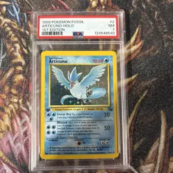 PSA 7 Articuno Holo 1st Edition #2 1999 Pokemon Fossil 105879118 - Image 1