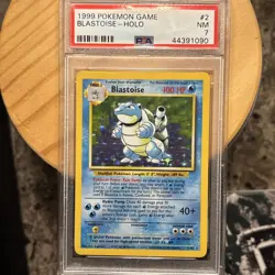 1999 Pokemon Base Set Blastoise Holo 2/102 PSA 7 NM - Image 1