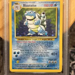 1999 Pokemon Base Set Blastoise Holo 2/102 PSA 7 NM - Image 2