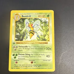 Pokemon TCG Beedrill 1st Edition Shadowless Base Set - Image 1