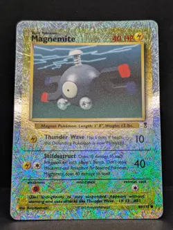 Magnemite Pokemon TCG Legendary Collection Reverse Holo Rare fireworks MP - Image 3