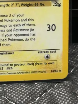 Pokemon Raichu Holo Rare Unlimited Fossil, 14/62, Lp+ Condition - Image 5