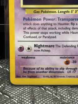 Pokemon TCG Haunter 6/62 Fossil Unlimited Holo Rare 1999 Vintage - Image 2