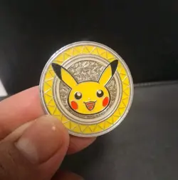Pikachu Metal Coin Pokemon XY Premium Trainer Collection 2017 MINTY - Image 4