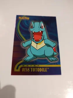 2001 Topps Pokemon Johto Series 1 - TOTODILE #158 FOIL Near Mint - Image 1