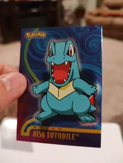 2001 Topps Pokemon Johto Series 1 - TOTODILE #158 FOIL Near Mint - Image 2