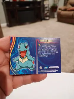 2001 Topps Pokemon Johto Series 1 - TOTODILE #158 FOIL Near Mint - Image 3
