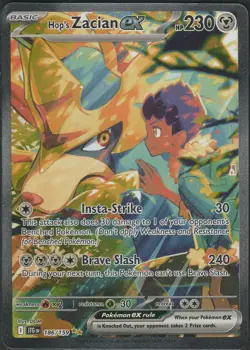 Pokemon TCG Hop's Zacian ex SIR - SV09: Journey Together 186/159 NM - Image 1