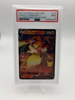 Pokemon Lance's Charizard V SWSH133 Sword & Shield Promo Holo English 2021 PSA 9 - Image 1