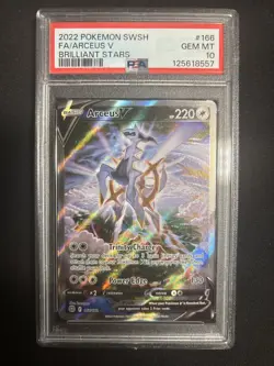 Pokemon Arceus V 166/172 Alt Art Sword & Shield Brilliant Stars PSA 10 - Image 1