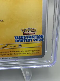 CGC 10 Pikachu Black Star Promo 214 Illustration Contest 2024 Pokemon TCG - Image 4