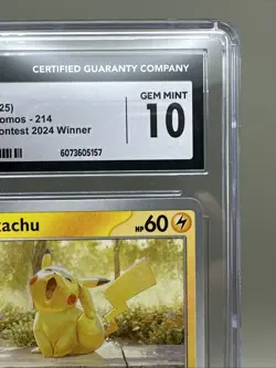 CGC 10 Pikachu Black Star Promo 214 Illustration Contest 2024 Pokemon TCG - Image 5