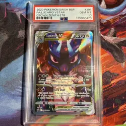 Lucario VSTAR - SWSH291 Pokemon Promo Crown Zenith ETB PSA 10 - Image 1