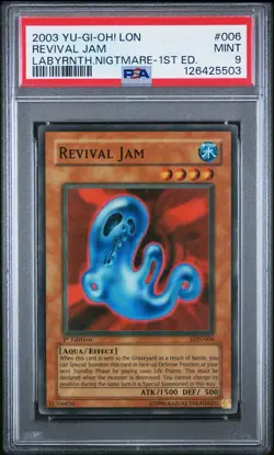 Revival Jam PSA 9 MINT LON-006 Super Rare 1st Ed Labyrinth Of Nightmare Yugioh - Image 3