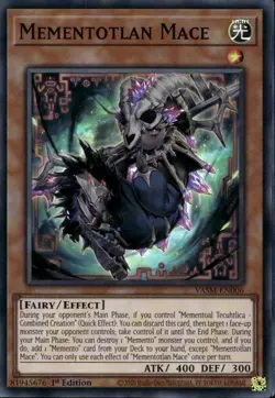 Mementotlan Mace 1st Ed Super Rare VASM-EN006 Yu-Gi-Oh! - Image 1