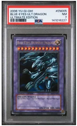 2005 YU-GI-OH! PROMO JUMP MAGAZINE #EN005 BLUE-EYES ULTIMATE DRAGON PSA 7 - Image 1