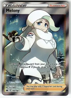 Melony (Full Art) 195/198 SWSH06: Chilling Reign NM Pokemon Card TCG - Image 1
