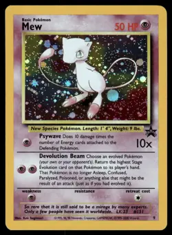 Pokemon Cards Mew 9 Wizards Black Star Promos WOTC Promo NM - Image 1