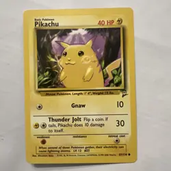 Pokemon Pikachu TCG Base Set 2 Unlimited Common Card 87/130 - Image 1