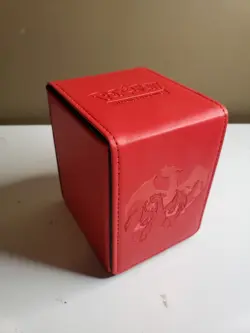 Ultra PRO Elite Series Charizard Alcove Flip Box Red for Pokemon Cards Holds 100 - Image 1