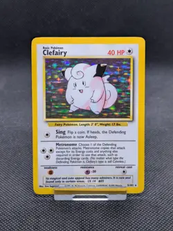 Pokemon Card Clefairy 5/102 Base Set Holo Holo Rare WOTC LP/Played - Image 1