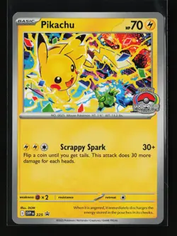 Pikachu 225 SV: Scarlet & Violet Promo World Championships Stamped Pokemon Card - Image 1