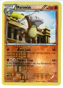 Marowak Reverse Holo 61/124 Dragons Exalted Pokemon Card - Image 1