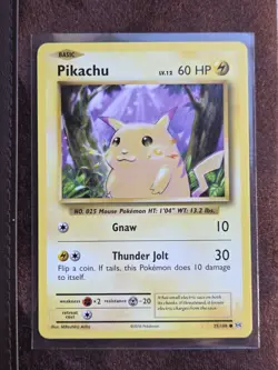2016 Pokemon Evolutions Pikachu 35/108 NM/MINT Common Base Card Fat Pikachu - Image 1