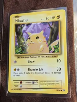 2016 Pokemon Evolutions Pikachu 35/108 NM/MINT Common Base Card Fat Pikachu - Image 3