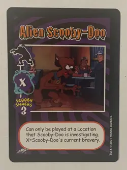 SCOOBY EXPANDABLE CARD GAME ALIEN EXPANSION SUPER RARE ALIEN SCOOBY-DOO CARD - Image 1