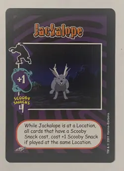 SCOOBY EXPANDABLE CARD GAME ALIEN EXPANSION SUPER RARE JACKALOPE CARD - Image 1