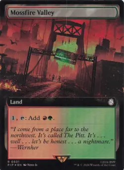 Mossfire Valley (Extended Art) Fallout Foil Rare #501 NM MTG - Image 1