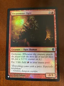 1x MTG Treasonous Ogre Rare Conspiracy Creature (NM) FOIL - Image 1