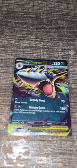 Pokemon Card Mega Sharpedo ex 061/094 Me02: Phantasmal Flames Holo - Image 1