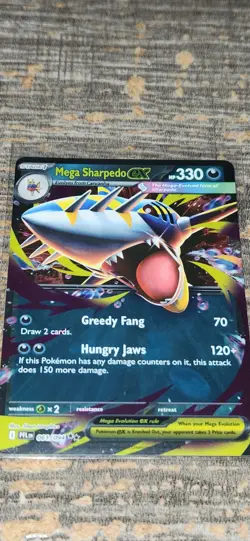 Pokemon Card Mega Sharpedo ex 061/094 Me02: Phantasmal Flames Holo - Image 3