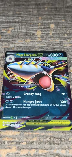 Pokemon Card Mega Sharpedo ex 061/094 Me02: Phantasmal Flames Holo - Image 4