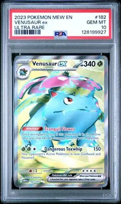 Pokemon - Venusaur EX - Full Art Rare Ultra 182/165 Mew 151 - PSA 10 - Image 1