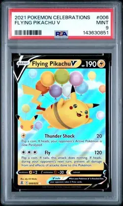 2021 POKEMON CELEBRATIONS #006 FLYING PIKACHU V PSA 9 Mint - Image 1