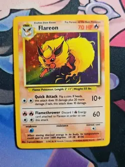 Pokemon - Flareon 3/64 NO SYMBOL MISPRINT Holo - Jungle HP - Image 1