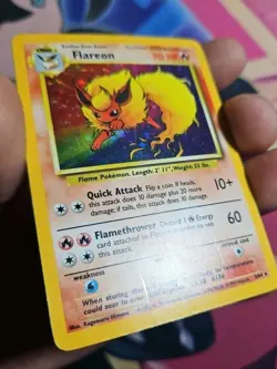 Pokemon - Flareon 3/64 NO SYMBOL MISPRINT Holo - Jungle HP - Image 3