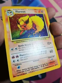 Pokemon - Flareon 3/64 NO SYMBOL MISPRINT Holo - Jungle HP - Image 4