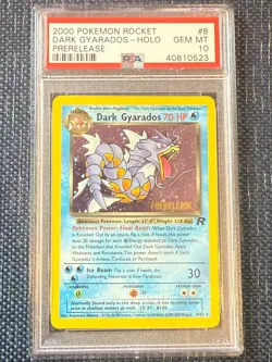 Dark Gyarados 8 PSA 10 prerelease 2000 Pokemon rocket vintage holo gem mint - Image 1