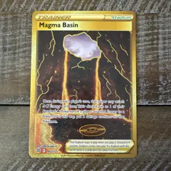 Magma Basin Full Art Secret Rare Gold 185/172 Pokemon TCG Brilliant Stars NM - Image 1