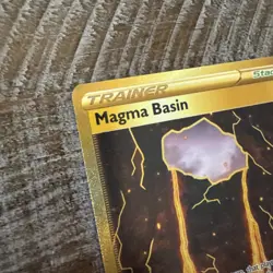 Magma Basin Full Art Secret Rare Gold 185/172 Pokemon TCG Brilliant Stars NM - Image 3