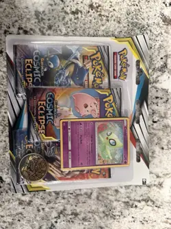 2019 POKEMON SUN & MOON COSMIC ECLIPSE 3 PACK W/ CELEBI SEALED BLISTER - Image 1