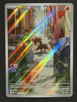Pokemon TCG Litleo 139/132 Me01: Mega Evolution Illustration Rare Nm+ PACK FRESH - Image 1