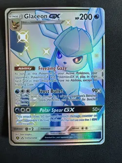 Pokemon Glaceon GX SV55/SV94 Sun & Moon Hidden Fates Shiny Vault Near Mint/ Mint - Image 1