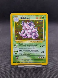 Nidoking 11/102 Base Set Holo Rare Pokemon WOTC LP/Played - Image 1